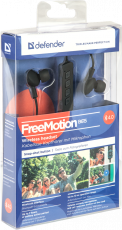 Наушники Defender FreeMotion B615 (затычки, беспроводные, Bluetooth 4.0, с микрофоном, до 10м., 7 часов работы от батареи, black)