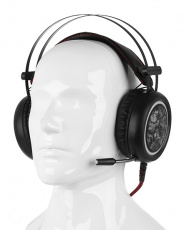 Наушники QUMO Triumph GHS 0014 (полноразмерные закрытые, c микрофоном, подсветка RGB, игровые, 2.2m, black)