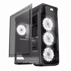 Корпус GameMax X51 Starlight-B-White (без БП, ATX, USB3.0, подсветка White, black)