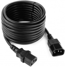 Кабель питания (PC-189-VDE-5M, сис. блок - монитор, 5.0m, 0.75мм2, 10A, black) Cablexpert