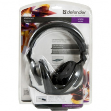 Наушники Defender HN-869 (полноразмерные закрытые, без микрофона, 3m, регулятор, black-silver)