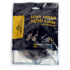 Кабель HDMI (m) - HDMI (m) 1.5m (CCP-HDMI8K-1.5M, 8K, ver.2.1, с позолоченными контактами, оплётка, пакет, black) Cablexpert