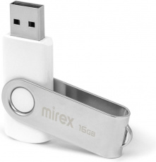 Флеш накопитель USB 2.0 16Gb Mirex Swivel (white)