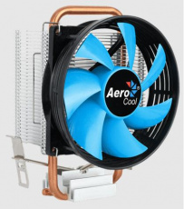 Вентилятор AeroCool Verkho 1-3P (1150/1151/1155/1156/1200/775/AM2/AM3/AM4/FM1/FM2, 90mm, Al, 2300rpm, 28dBa, одна тепловая трубка, 3pin, 100W) RTL