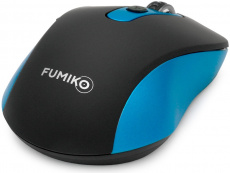 Мышь беспроводная FUMIKO SWIFT FMA-12-C (optical, 1600dpi, AA (нет в комплекте), soft-touch, black-blue)