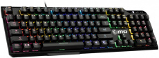 Клавиатура MSI Vigor GK41 (USB, механическая, RED Switch, регулируемая подсветка, игровая, мультимедийная, Anti-Ghosting, 1.8m, black)