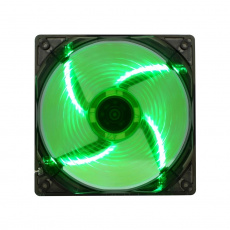 Вентилятор GameMax WindForce (GMX-WF12G) (120x120x25mm, sleeve, 1000rpm, 27dBa, 3+4pin, green LED, black-green) RTL