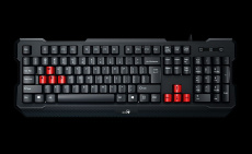 Набор игровые клавиатура, мышь, наушники Genius KMH-200 (black-red)