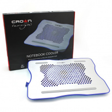 Подставка для ноутбука Crown CMLC-1001 (12-15", 160mm Fan, silver-blue)
