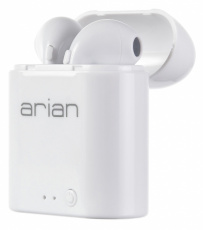 Гарнитура Arian BT-02 TWS (затычки, беспроводная, Bluetooth 5.0, с микрофоном, до 3 часов работы от батареи, white)