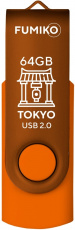 Флеш накопитель USB 2.0 64Gb FUMIKO TOKYO (FTO-35, 30MB/s, orange)