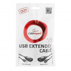 Кабель USB 2.0 Am - Af удлинительный (UAE-30M, активный, для передачи сигнала по витой паре, до 30m, black) Cablexpert