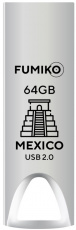 Флеш накопитель USB 2.0 64Gb FUMIKO MEXICO (FMX-05, silver)