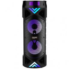 Колонка FUMIKO TOWER (30W, портативная, аккумулятор 4500mAh, Bluetooth 5.0, управление смартфоном, микрофон в комплекте, ПДУ, AUX, USB, MicroSD, FM, MP3, подсветка, black)