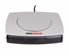 USB - нагреватель кружки и USB 2.0 HUB NEODRIVE (NDH-405, 4 порта, LCD дисплей c часами и термометром, серебристый)