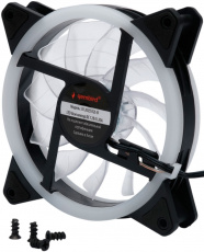 Вентилятор Gembird D12025S12L-B (120x120x25mm, Hydro, 1200rpm, 21dBa, 3+4pin, blue LED, black-white) RTL