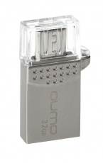 Флеш накопитель USB 2.0 32Gb QUMO Keeper (QM32GUD-Keep, OTG, silver)