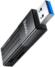 Карт-ридер hoco HB20 Mindful (00007965) (SDXC, MicroSD, black, USB 3.0)