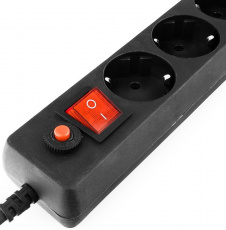 Сетевой фильтр Гарнизон (ECL-6-B-3, 6 розеток, 3 метра, 10A, black) OEM