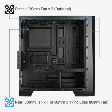 Корпус AeroCool Cylon mini (без БП, mATX, RGB, USB 3.0, white)