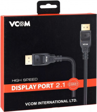 Кабель DisplayPort (m) - DisplayPort (m) 1.0m (CG651, v2.1, 16K, с позолоченными контактами, black) Vcom