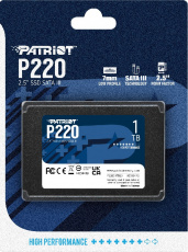 Накопитель SSD 2,5" 1Tb Patriot P220 (P220S1TB25, 550/500Mbs, SATA-3)