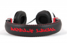 Наушники Mediana HP-725 (накладные закрытые, без микрофона, 1.5m, регулятор, black-red)