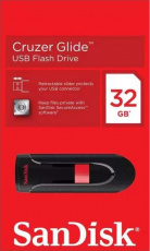 Флеш накопитель USB 2.0 32Gb SanDisk Cruzer Glide (SDCZ60-032G-B35, black-red)