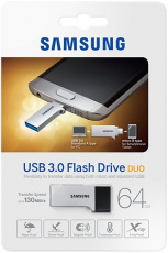 Флеш накопитель USB 3.0 64Gb Samsung DUO (MUF-64CB/APC, 130Mb/s, металл)