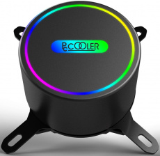 Водяное охлаждение PCCOOLER GI-CL120vc (1150/1151/1155/1156/1200/1366/2011/2066/775/AM2/AM3/AM4/FM1/FM2, Радиатор: Al, Водоблок: Cu, вентилятор: 120mm, 800-1600rpm, 8-30dBa, 4pin, PWM, Помпа: керамический подшипник (50 000 часов), 2600rpm, 3pin, 150W, RGB