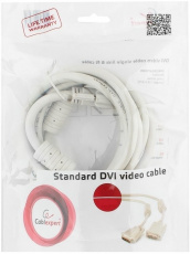 Кабель DVI (m) - DVI (m) 3.0m (CC-DVI-10, single link, 2 ферритовых фильтра, экранированный, beige) Cablexpert