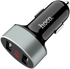 Зарядное устройство от прикуривателя hoco Z26 High Praise (12/24V - USB, 2*USB, 2.1А max, black)