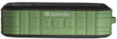 Колонка Defender G14 (7W, портативная, аккумулятор 1200mAh, Bluetooth v.5.0, AUX, USB, MicroSD, FM, MP3, TWS, до 4 часов работы от батареи, подсветка, black-green)