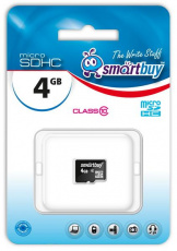 Карта памяти SDmicro Card 4Gb Smart Buy (Class 10, без адаптера)