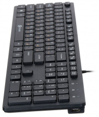 Клавиатура Oklick 520M2U (USB, мультимедийная, 2xUSB порта, black)