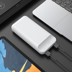 Внешний аккумулятор Hoco J52A (Li-Pol, 20000mAh, 2*USB, выход 2A, white)