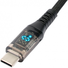 Кабель USB 2.0 Am - USB Type-C 1.0m (CCP-USB2-AMCM-SCR-1M, медь, 6A, 66W, нейлоновая оплётка, быстрая зарядка, QC3.0, экранированный, black) Cablexpert