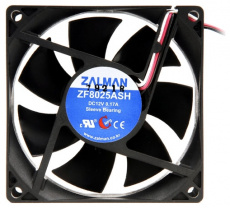 Вентилятор ZALMAN ZM-F1 Plus (SF) (80x80x25mm, sleeve, 2000rpm, 23dBa, 3pin, black) RTL