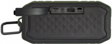 Колонка Defender G14 (7W, портативная, аккумулятор 1200mAh, Bluetooth v.5.0, AUX, USB, MicroSD, FM, MP3, TWS, до 4 часов работы от батареи, подсветка, black-green)