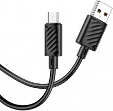 Кабель USB 2.0 Am - micro USB 1.0m (X88 Gratified, 2.4A, black) hoco