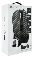 Мышь беспроводная QUMO Kevlar M26 (optical, 1600dpi, AA, black)