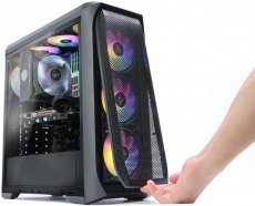 Корпус ZALMAN N5 MF (без БП, ATX, USB3.0, 4x rainbow LED Fan, black)