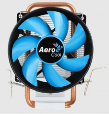Вентилятор AeroCool Verkho 1-3P (1150/1151/1155/1156/1200/775/AM2/AM3/AM4/FM1/FM2, 90mm, Al, 2300rpm, 28dBa, одна тепловая трубка, 3pin, 100W) RTL
