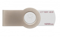 Флеш накопитель USB 3.0 128Gb Kingston DT101 G3 (DT101G3/128GB, white)