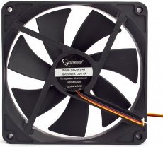 Вентилятор Gembird S14025H-3P4M (140x140x25mm, Hydro, 1450rpm, 29dBa, 3+4pin, black) OEM