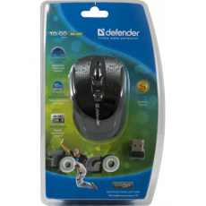 Мышь беспроводная Defender TO-GO MS-585 Nano (optical, 1600dpi, 2*AAA, Disco Black)