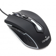 Мышь Гарнизон АЛКЕС GM-700G (USB, optical, 1600dpi, игровая, 1.4m,  black)