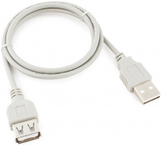 Кабель USB 2.0 Am - Af удлинительный 0.75m (CC-USB2-AMAF-75CM-N, медь, grey) Cablexpert