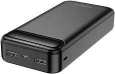 Внешний аккумулятор Borofone BJ14A Freeway (литий-полимерный, 20000mAh, 2*USB 2A, вход 2A, black)
