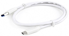 Кабель USB 3.0 Am - USB3.0 Type-C 1.0m (CCP-USB3-AMCM-1M-W, 3A, 36W, быстрая зарядка, экранированный, QC3.0, white) Cablexper
